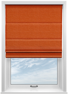 Carron, Tangerine - Motorised Roman Blind